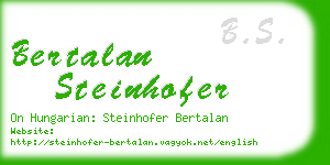 bertalan steinhofer business card